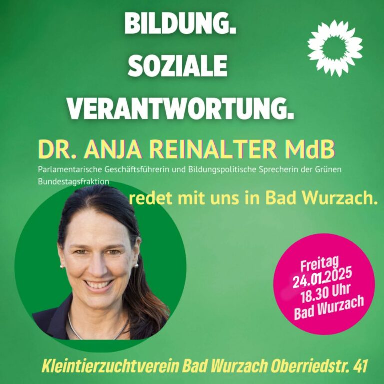 Anja Reinalter MdB in Bad Wurzach: Bildung. Soziale Verantwortung.